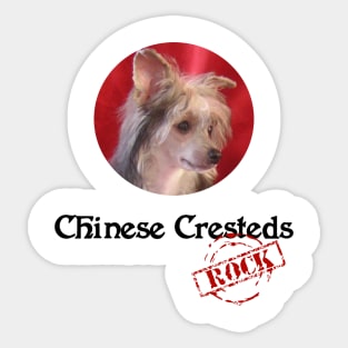 Chinese Cresteds Rock! Sticker